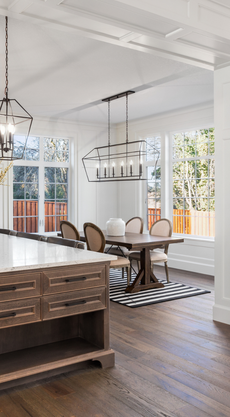 Installed tile flooring in home