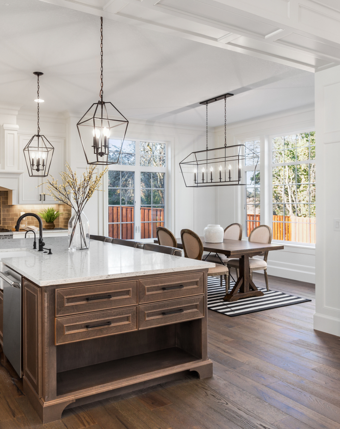 Installed tile flooring in home